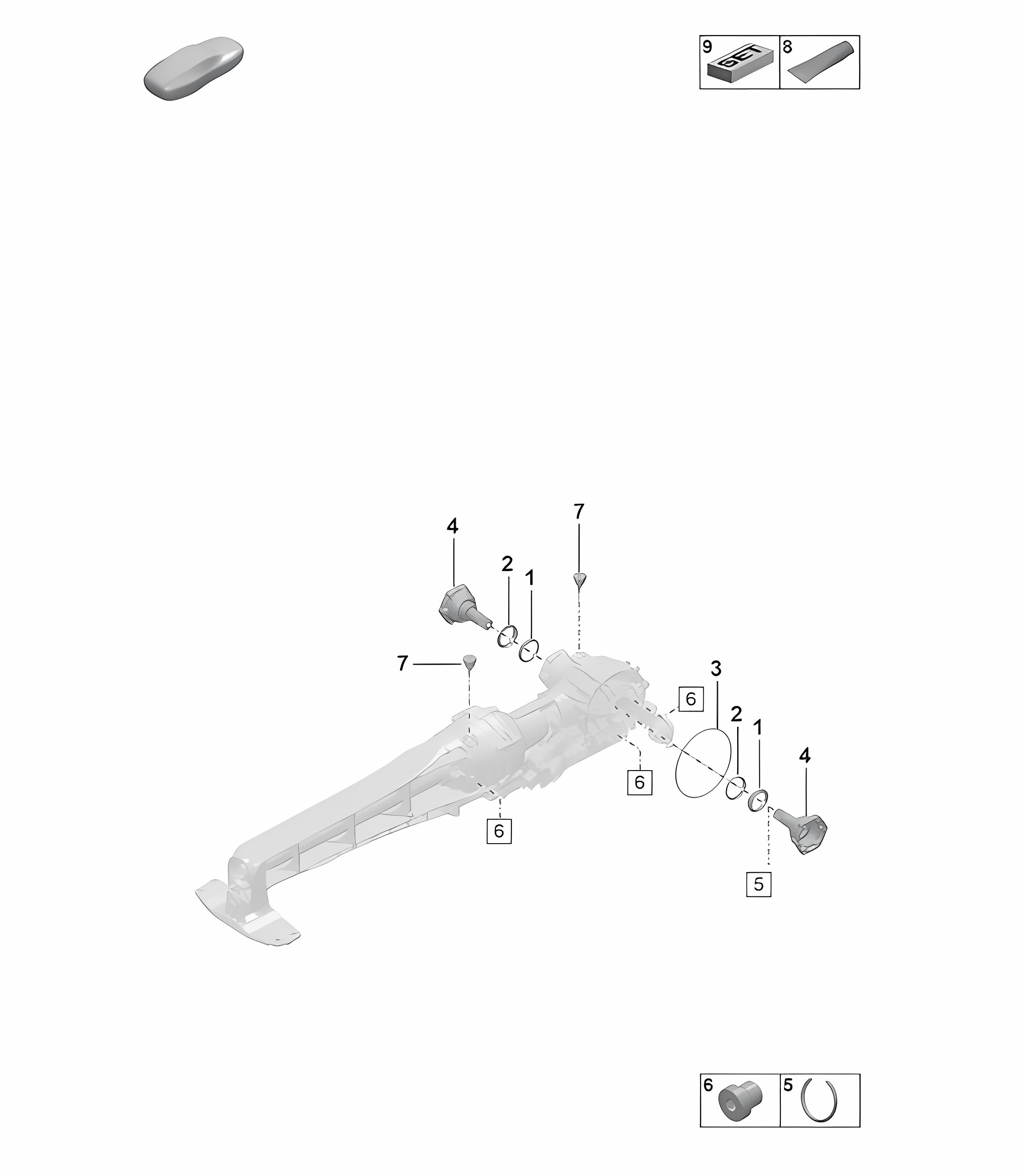 Front axle differential / Individual parts  992.1 Carrera 4 (VA0.00) 2019 - 2024