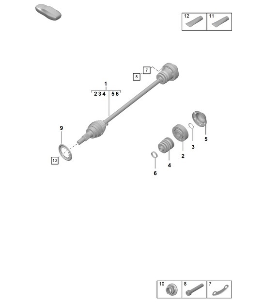 Diagram 401-020 Porsche Macan (95B) MK1 (2014-2018) Front Axle, Steering 