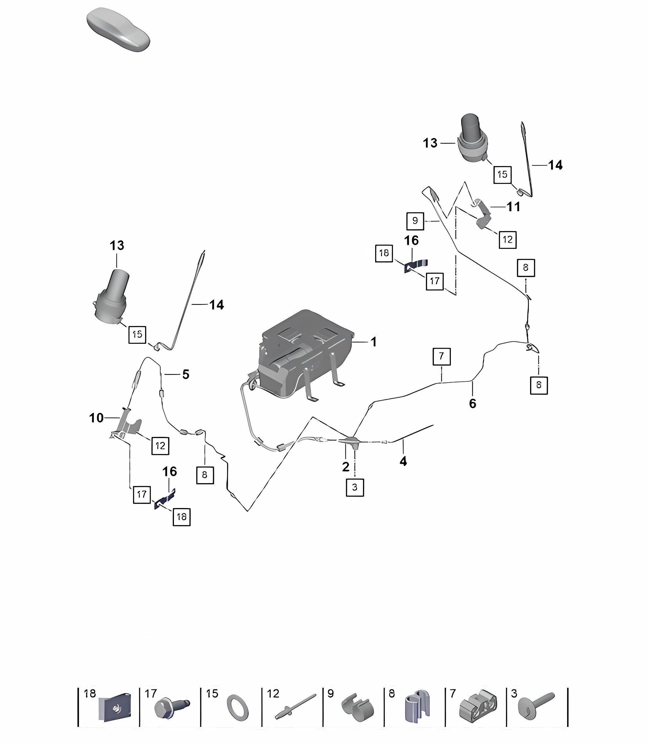 Adaptive suspension / Hydraulic line (PR:2UM - Chassis with increased ride height 2) 992.1 Carrera 2019 - 2024