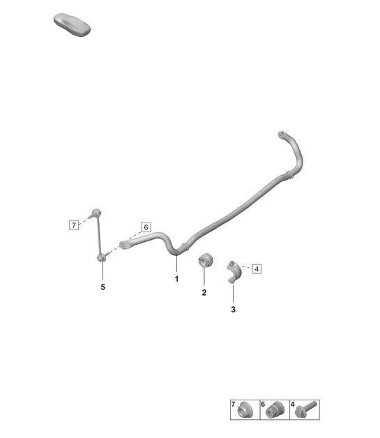 Diagram 501-030 Porsche 970.1 Panamera 4 V6 3.6L 4WD 2009-13 Rear Axle