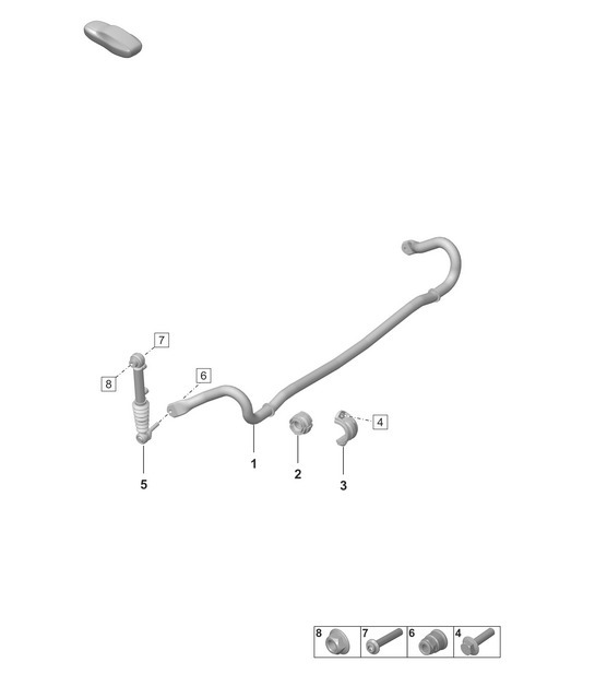 Diagram 501-050 Porsche Cayenne 9PA1 (957) 2007-2010 Rear Axle