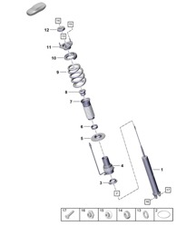 Federung / Stoßdämpfer - Für Fahrzeuge mit adaptiver Federung (PR:1BM, 2UM, E7S) 992.1 DAKAR 2019 - 2024