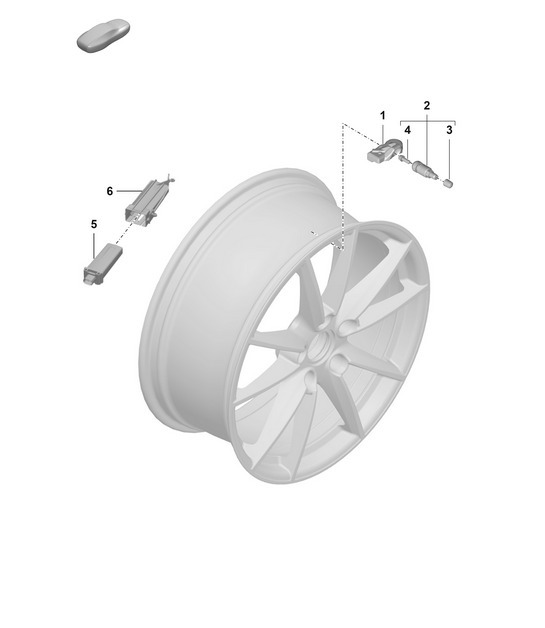 Diagram 601-050 Porsche Macan (95B) MK1 (2014-2018) Wheels, Brakes