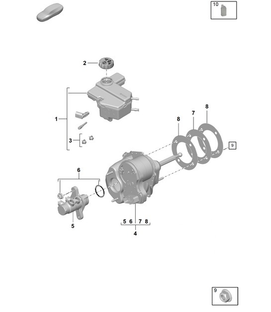 Diagram 604-000 Porsche 356 (1950-1965) Wheels, Brakes