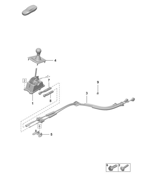 Selector mechanism - 7-speed manual transmission -  992.1 Carrera 2019 - 2024