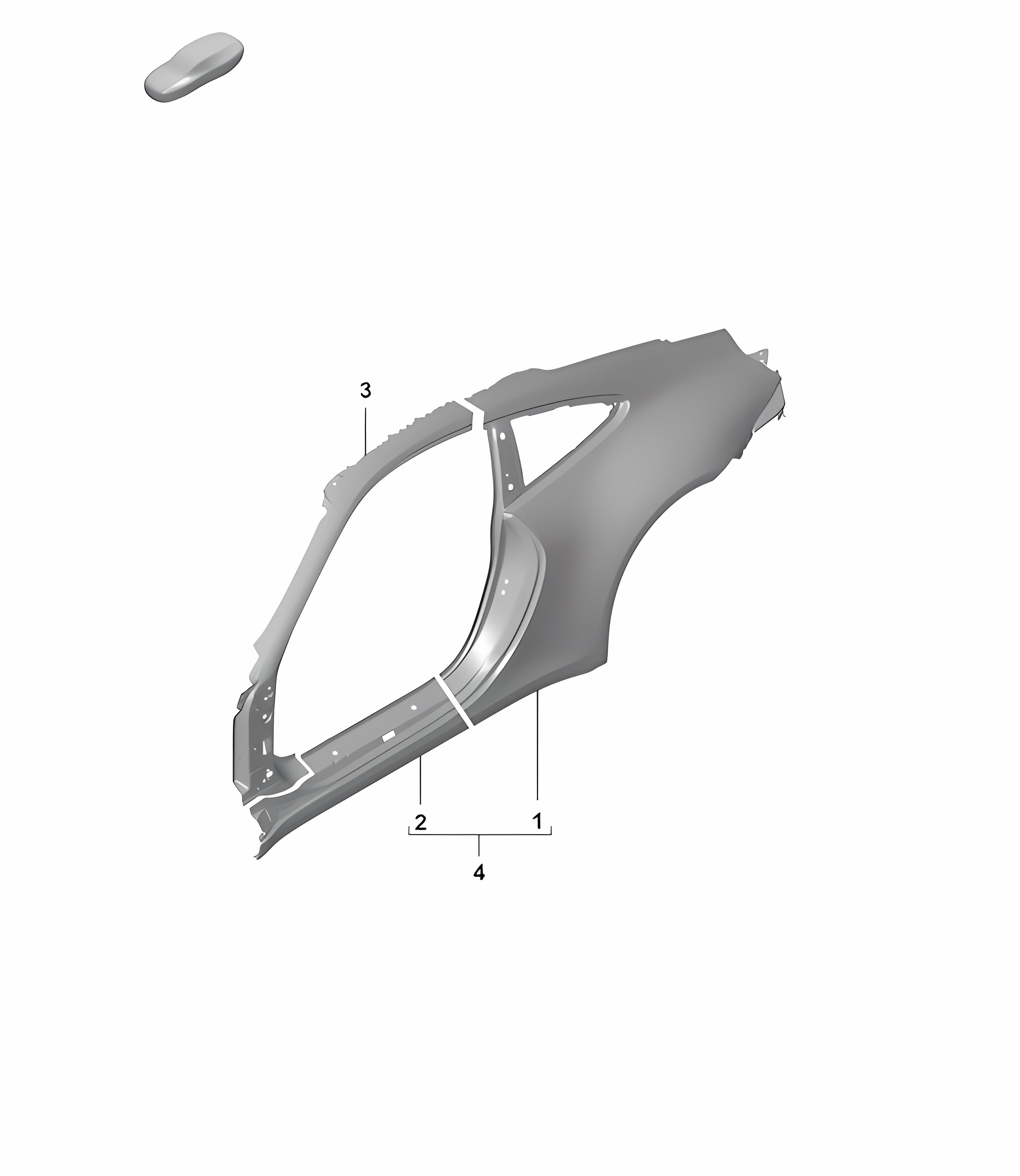 Side part - Coupe - OUTER - 992.1 Carrera 2019 - 2024