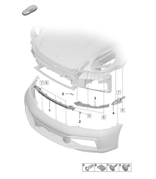 Diagram 802-200 Porsche 970.1 Panamera 4 V6 3.6L 4WD 2009-13 Body