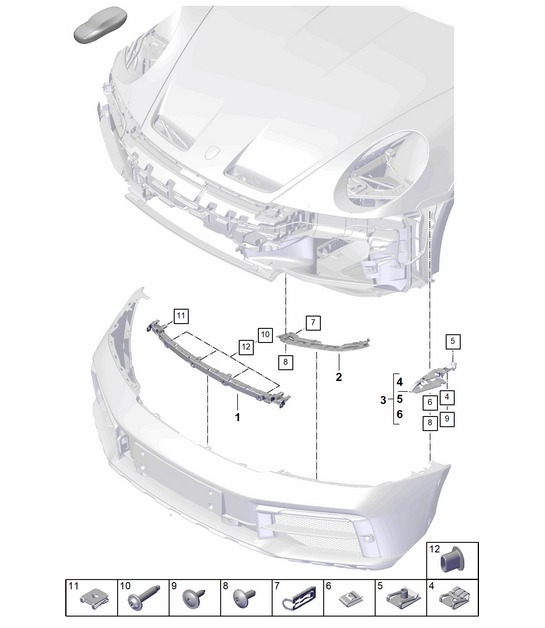 Diagram 802-220 Porsche 964 (911) C4 1989-93 Body