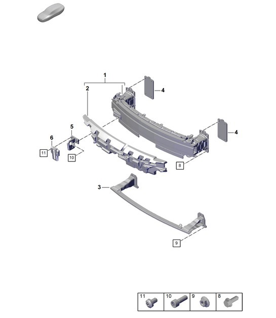 Diagram 802-415 Porsche Macan (95B) MK1 (2014-2018) Body