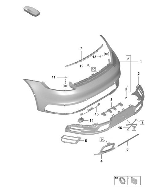 Diagram 802-501 Porsche 997 (911) MK1 2005-2008 Body