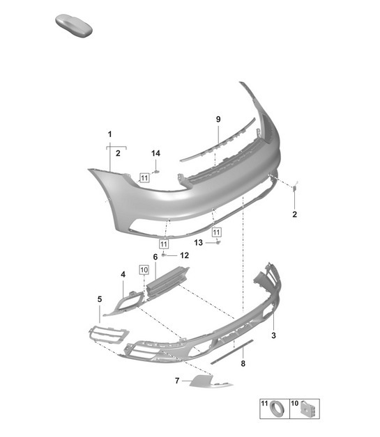 Diagram 802-511 Porsche Cayenne 92A (958) 2010-2017 Body