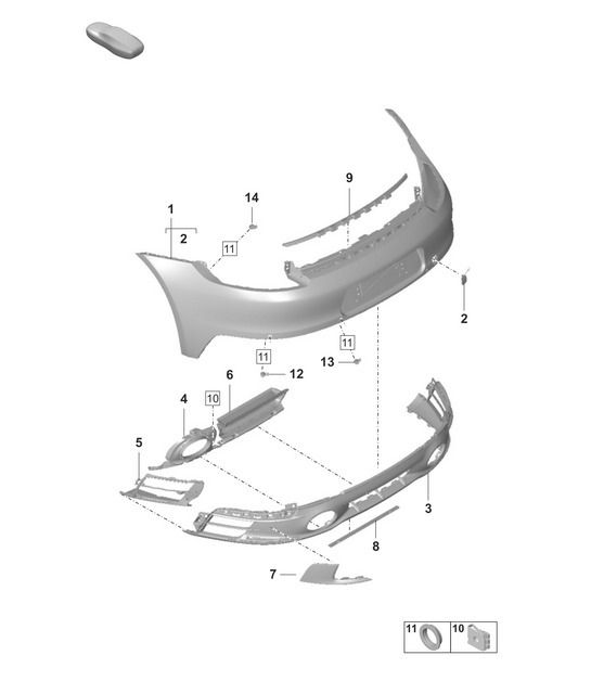 Diagram 802-621 Porsche 997 (911) MK1 2005-2008 Body