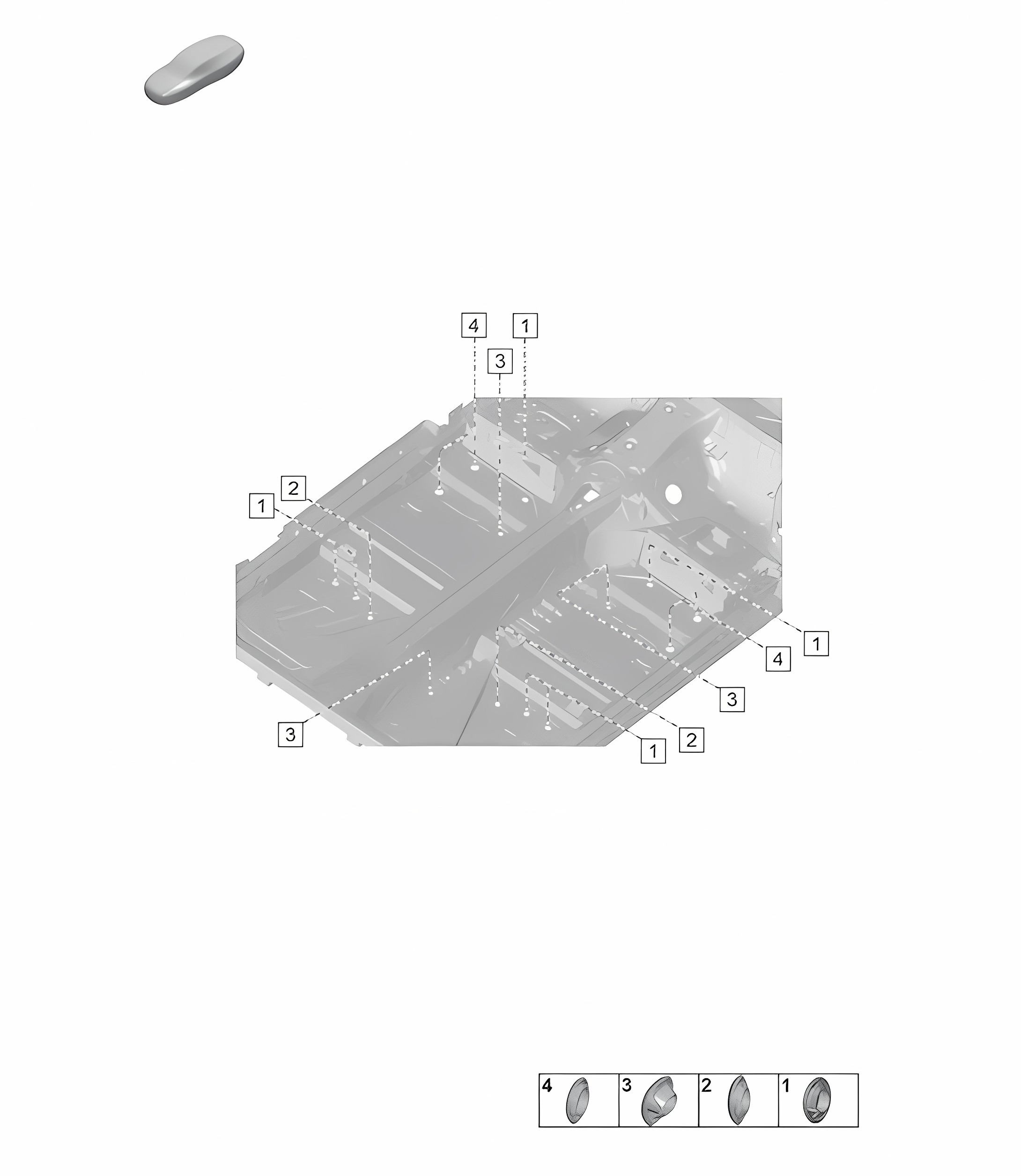Plugs for body / Car body / Underbody - INNER - 992.1 Carrera 2019 - 2024