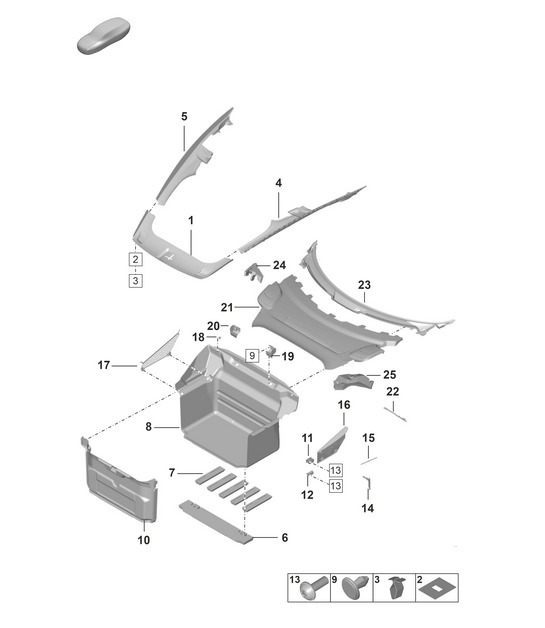 Diagram 807-000 Porsche Macan (95B) MK1 (2014-2018) Body