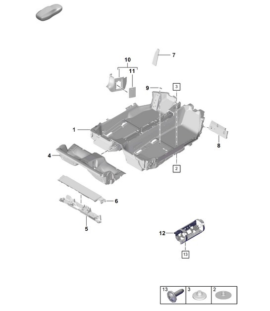 Diagram 807-130 Porsche Macan (95B) MK1 (2014-2018) Body