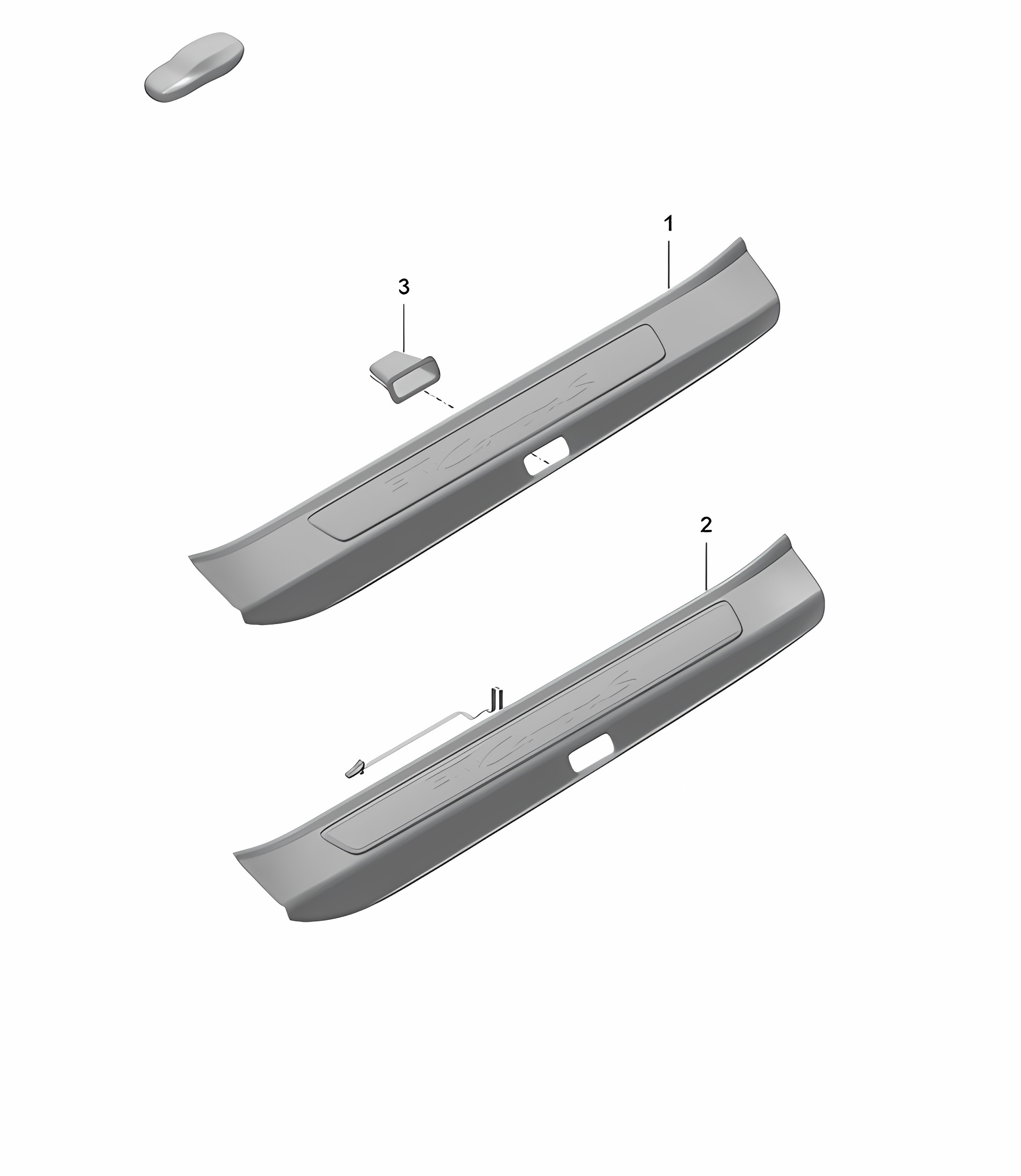 Entry strip with lettering  992.1 Carrera 2019 - 2024