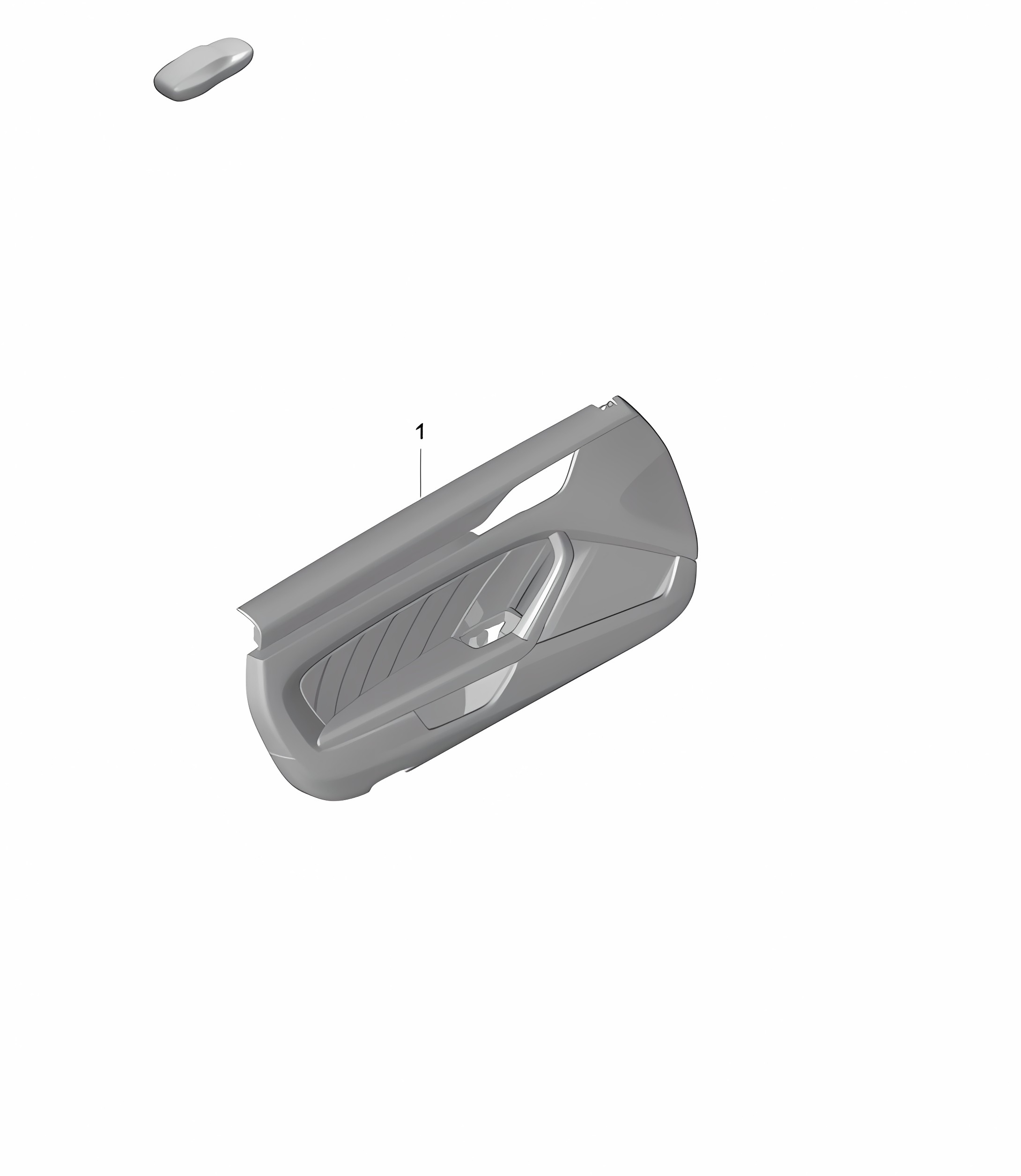 Door panel - For vehicles with leather trim, Door mirror with stitching - Exclusive
fittings - 992.1 Carrera 2019 - 2024