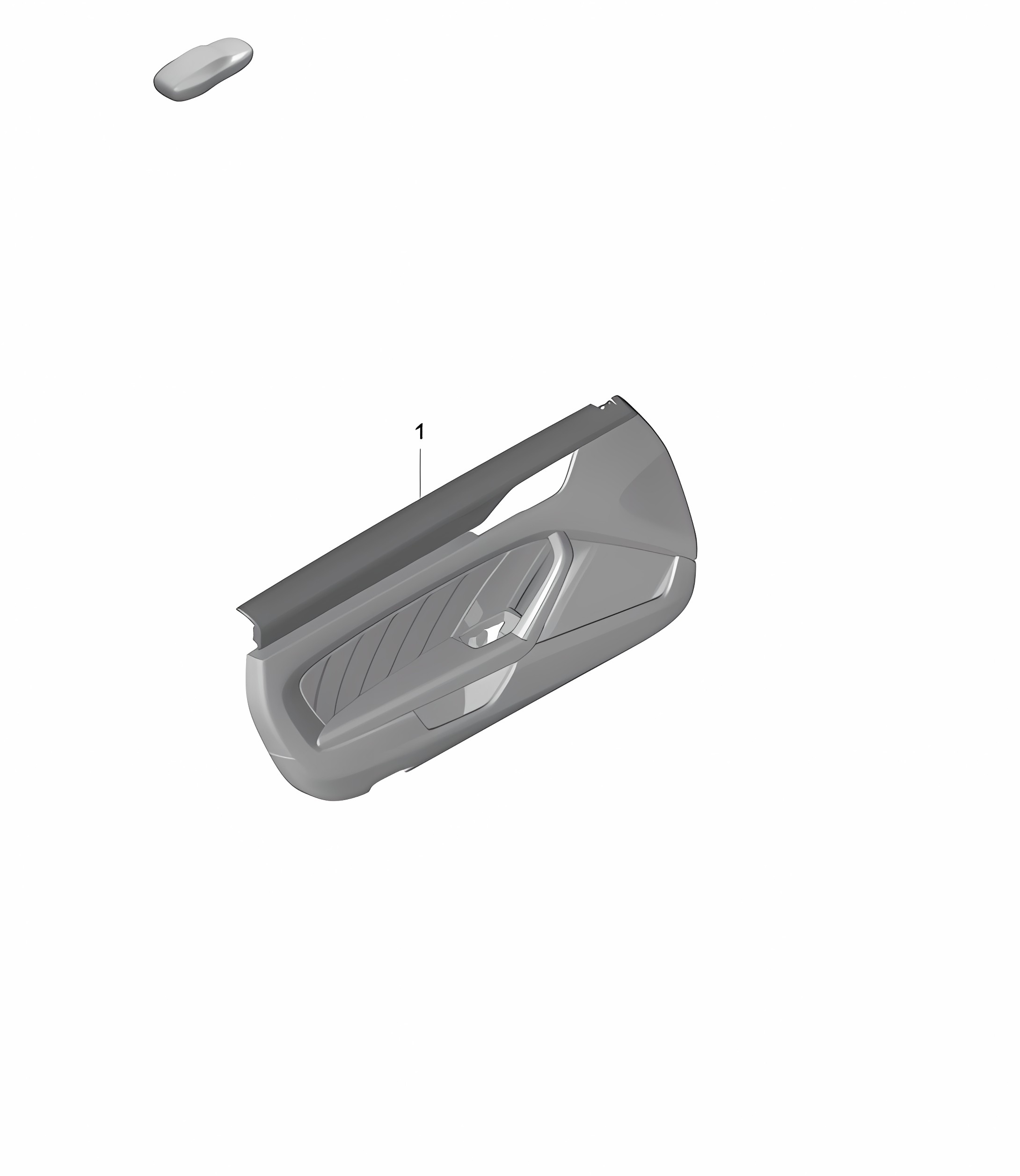 Door panel - For vehicles with leather trim, two-colour, Door mirror with stitching  - Basic - 992.1 Carrera 2019 - 2024