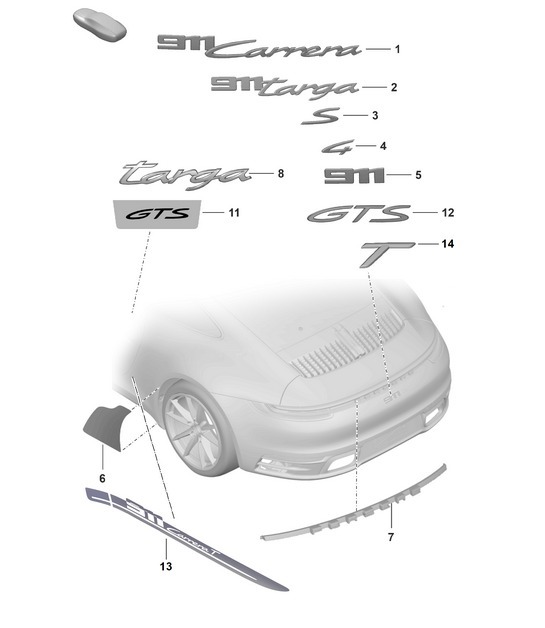 Diagram 810-000 Porsche Macan (95B) MK1 (2014-2018) Body