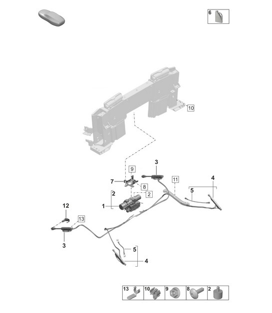 Diagram 811-450 Porsche 955 Cayenne 3.2L V6 2003-06 Body