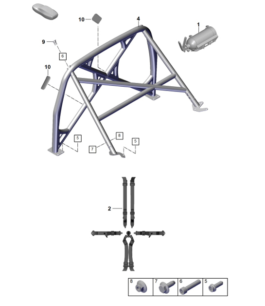 Diagram 812-025 Porsche 968 CS 3.0L 1993-95 Body