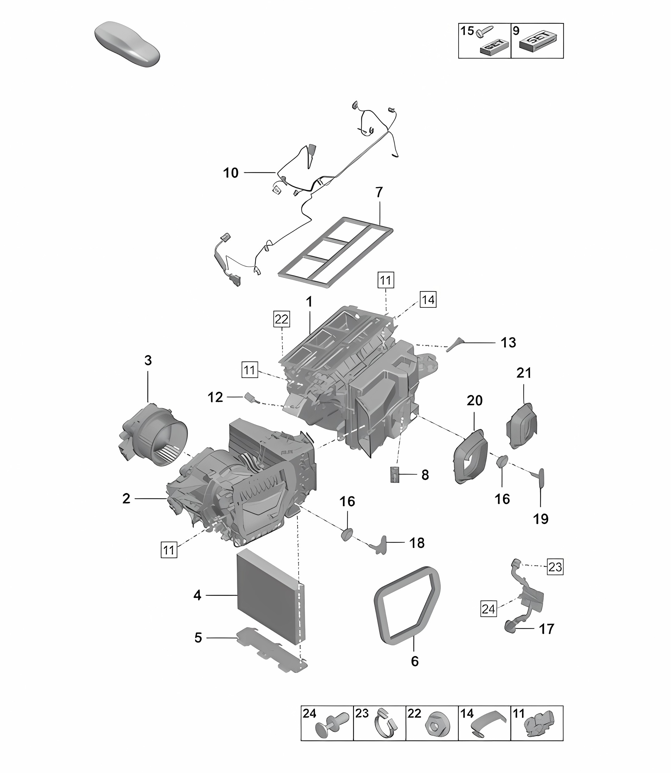Air conditioning   - PR:L0L - Left-Hand Drive - 992.1 Carrera 2019 - 2024
