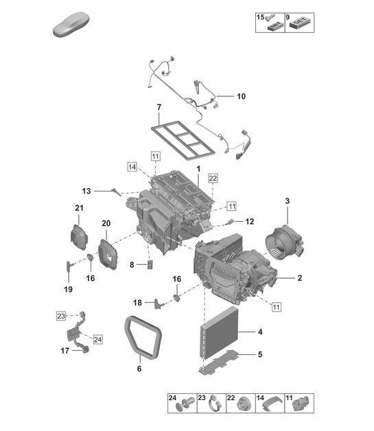 Diagram 814-001 Porsche Cayman S 3.4L 987C 2005-08 Carrozzeria