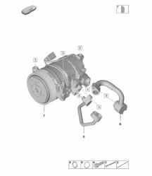 Compresseur de climatiseur - Réfrigérant R1234yf - 992,1 Carrera 2019 - 2024
