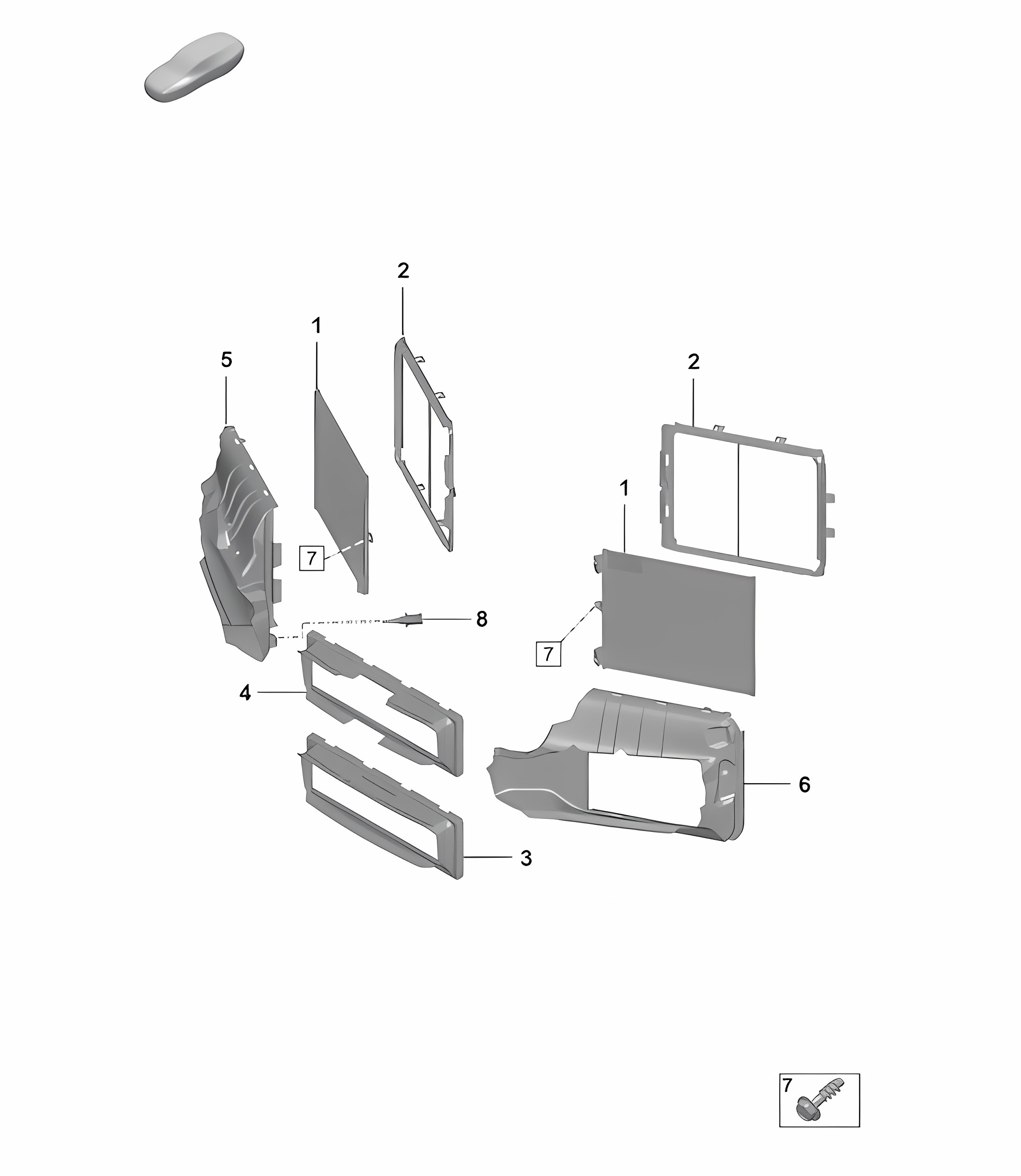 Air Conditioner Condenser / Air Guide Housing - Sport Design package - 992.1 Carrera 2019 - 2024