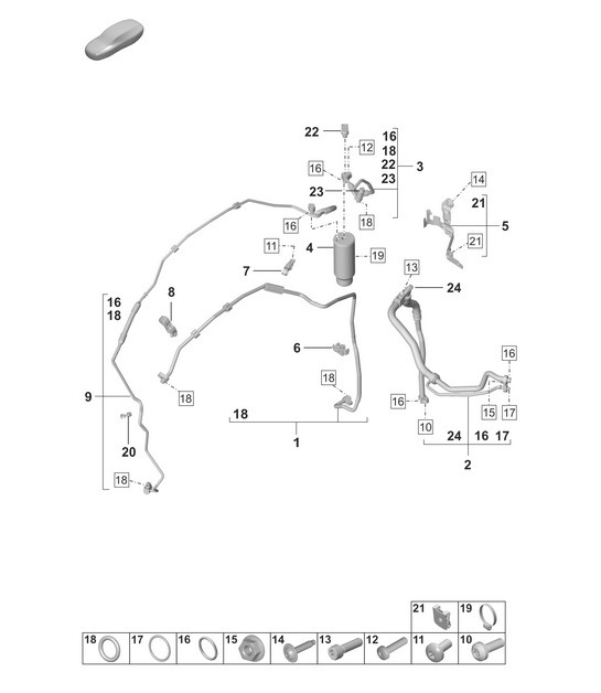 Diagram 814-700 Porsche 991.1 R 4.0L (500 Bhp) 2016 Body