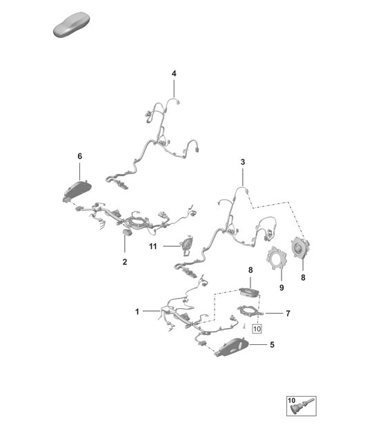 Diagram 817-500 Porsche 9J1.1 Taycan 2020-24 
