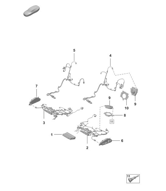 Diagram 817-520 Porsche 970.1 Panamera 4 V6 3.6L 4WD 2009-13 Body
