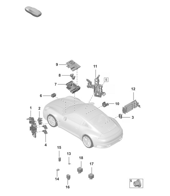 Diagram 902-000 Porsche 914 (1970-1976) Electrical equipment