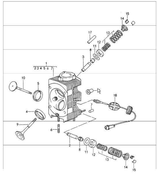 Diagram 103-00 Porsche Boxster 986/987/981 (1997-2016) Motore