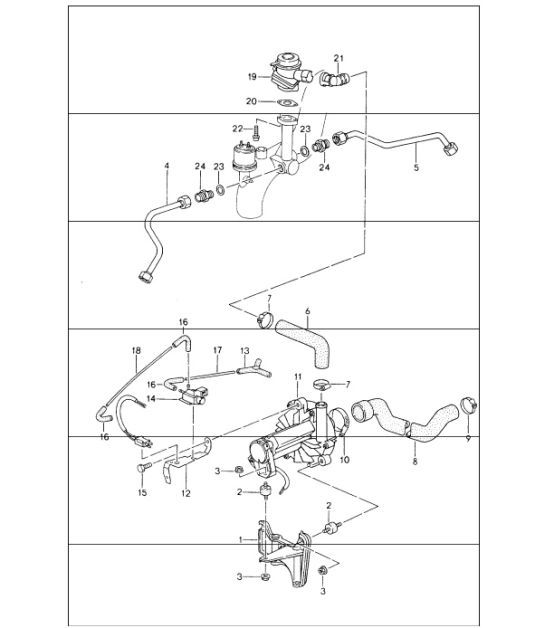 Diagram 108-07 Porsche 997 (911) MK1 2005-2008 Motor