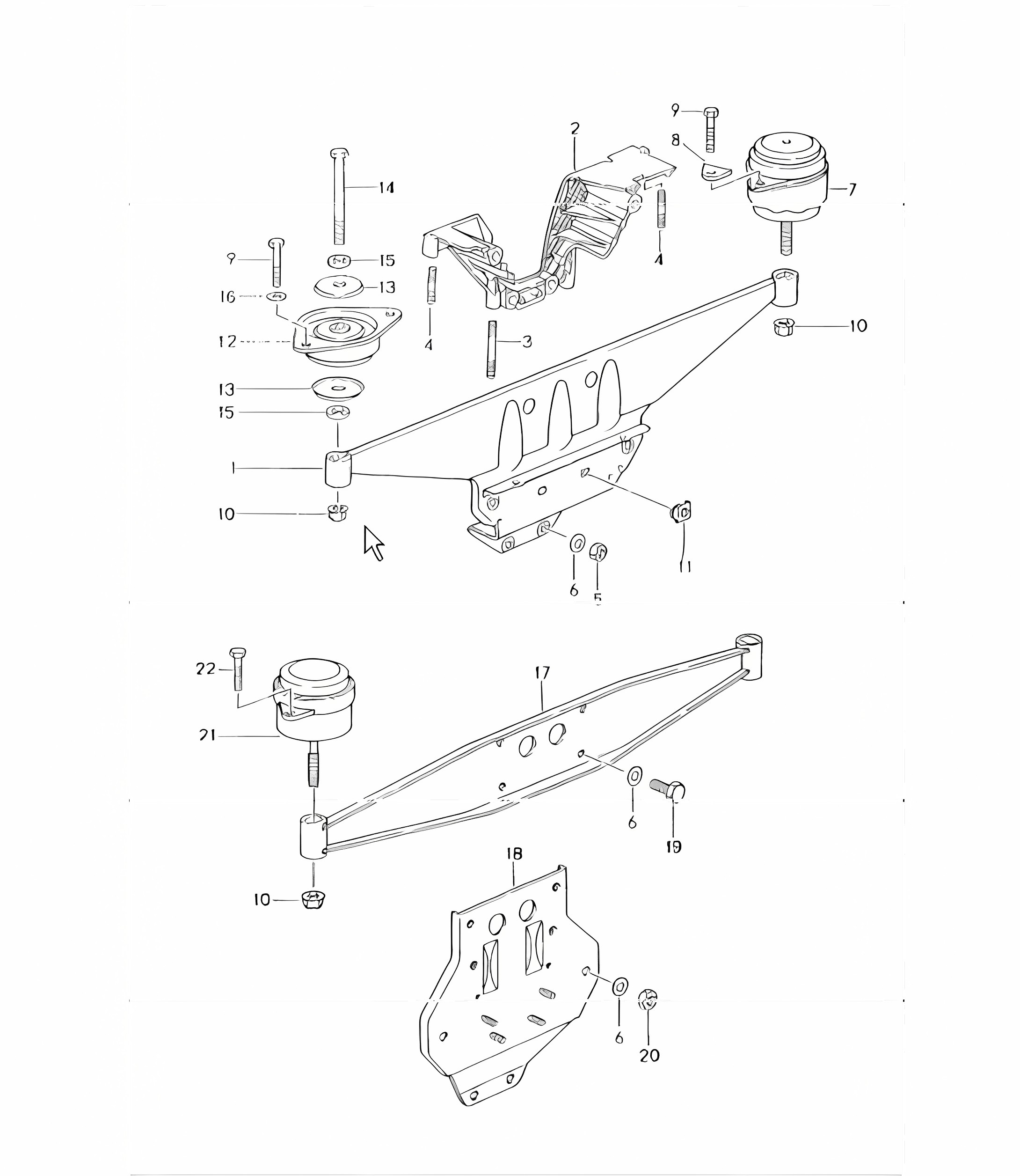 engine suspension 993 1994-98