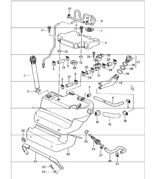 Diagram 201-00 Porsche 944 2.7L 8V 1988-89 