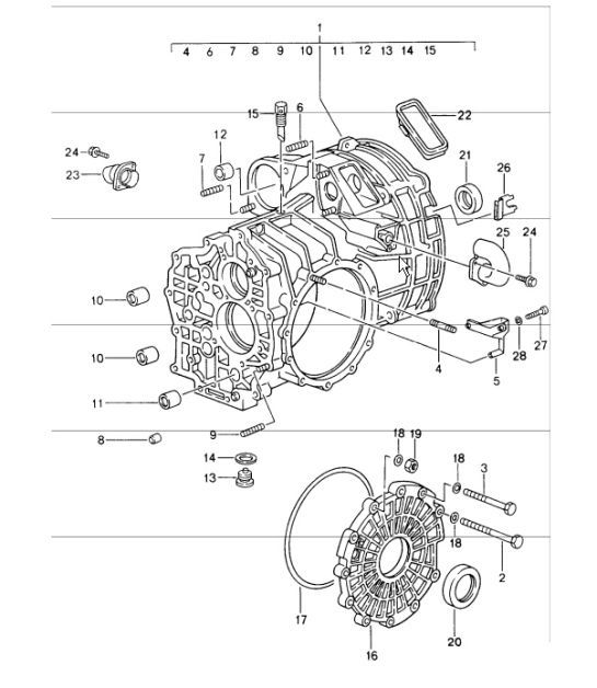 Diagram 302-01 Porsche Cayenne 92A (958) 2010-2017 Transmission