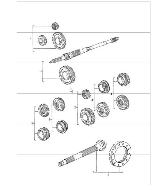 Diagram 303-01 Porsche 911 & 912 (1965-1989) Transmission