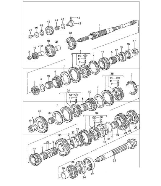 Diagram 303-10 Porsche 911 & 912 (1965-1989) Transmission