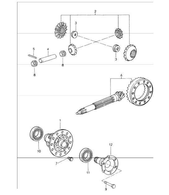 Diagram 305-00 Porsche Macan (95B) MK1 (2014-2018) Overdragen