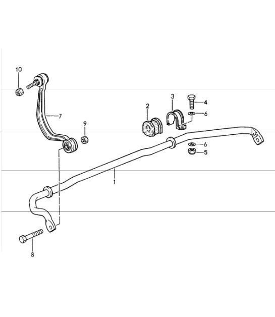 Diagram 402-05 Porsche 924 (1977-1988) Essieu avant, Direction 