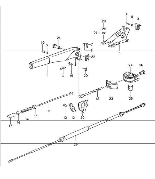 handbrake, actuator 993 1994-98