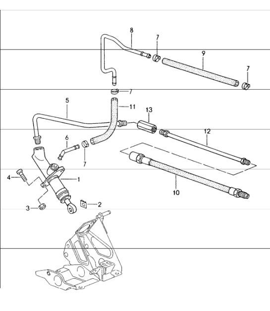 Diagram 702-08 Porsche Boxster 981 S / GTS 3.4L 2012-16 Système de levier manuel, groupe de pédales 