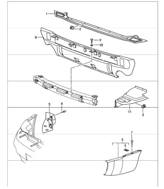 Diagram 802-10 Porsche Cayman S 3.4L 987C 2005-08 Body