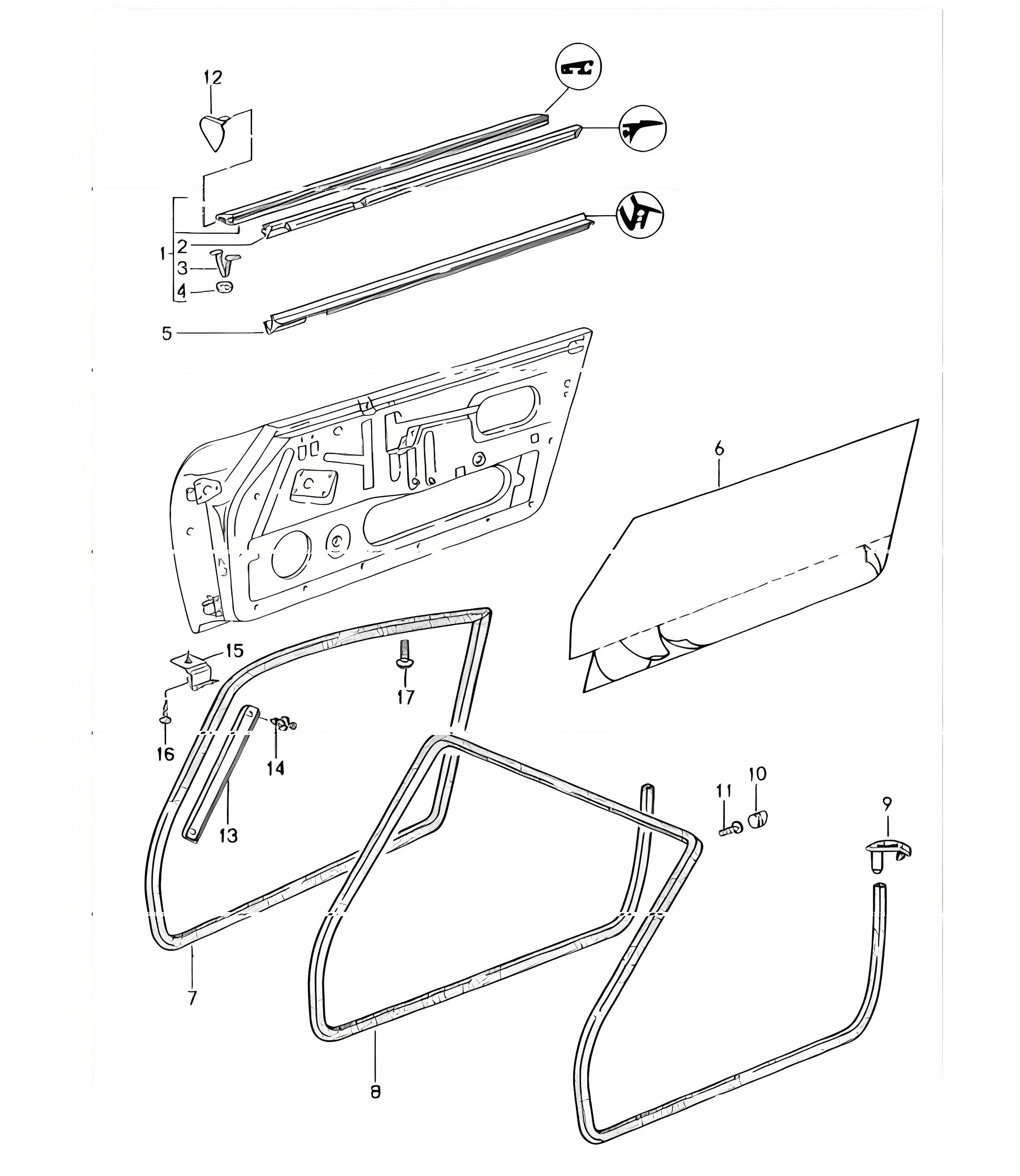 seal doors 993 1994-98