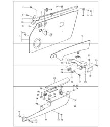 interior equipment doors for 993 CARRERA/4, 993 TURBO/TARGA and 993 CARRERA S 1997 ONWARDS