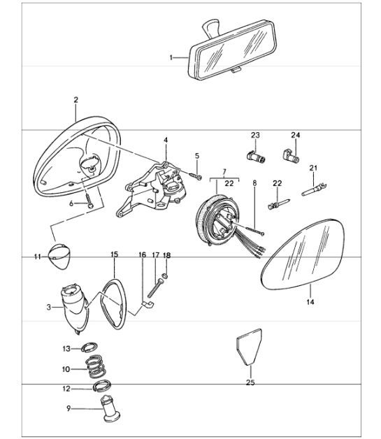 Diagram 809-10 Porsche 911 & 912 (1965-1989) Karosserie