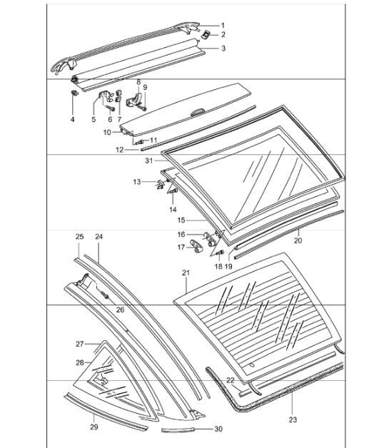 Diagram 811-01 Porsche 993 (911) GT2 1994-97 Body