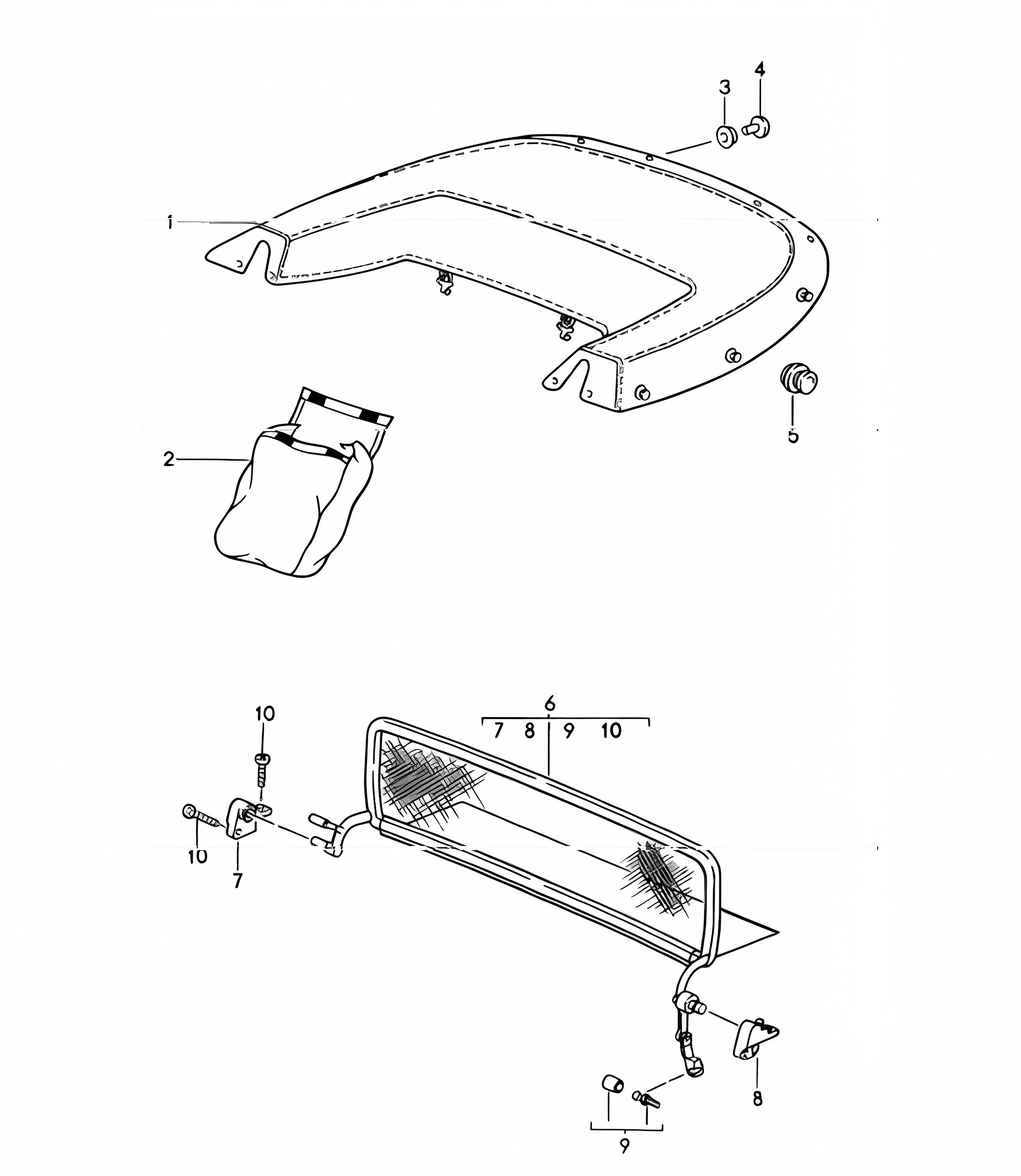 convertible top cover and wind deflector 993 CABRIO  1994-98